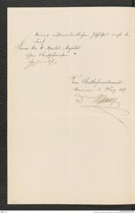k.k. naturhistorisches Hofmuseum, Intendanzakten 1885-1896 (Hauer), Aktenzahl Z.155/1889, Seite 2